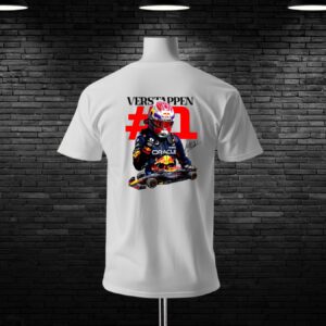 F1 M-Verstappen Back Print Cotton T-shirt
