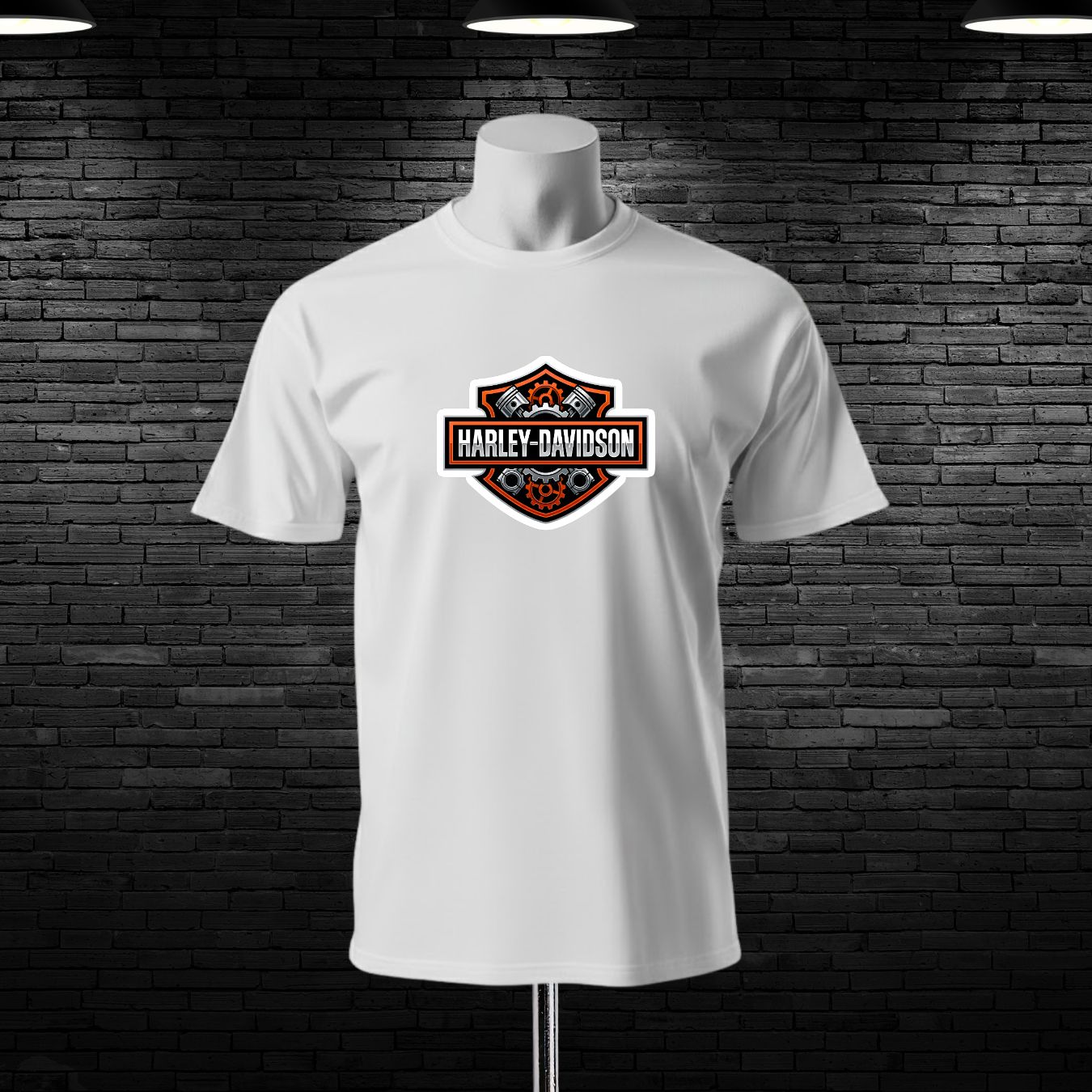 Harley-D Printed Cotton T-shirt