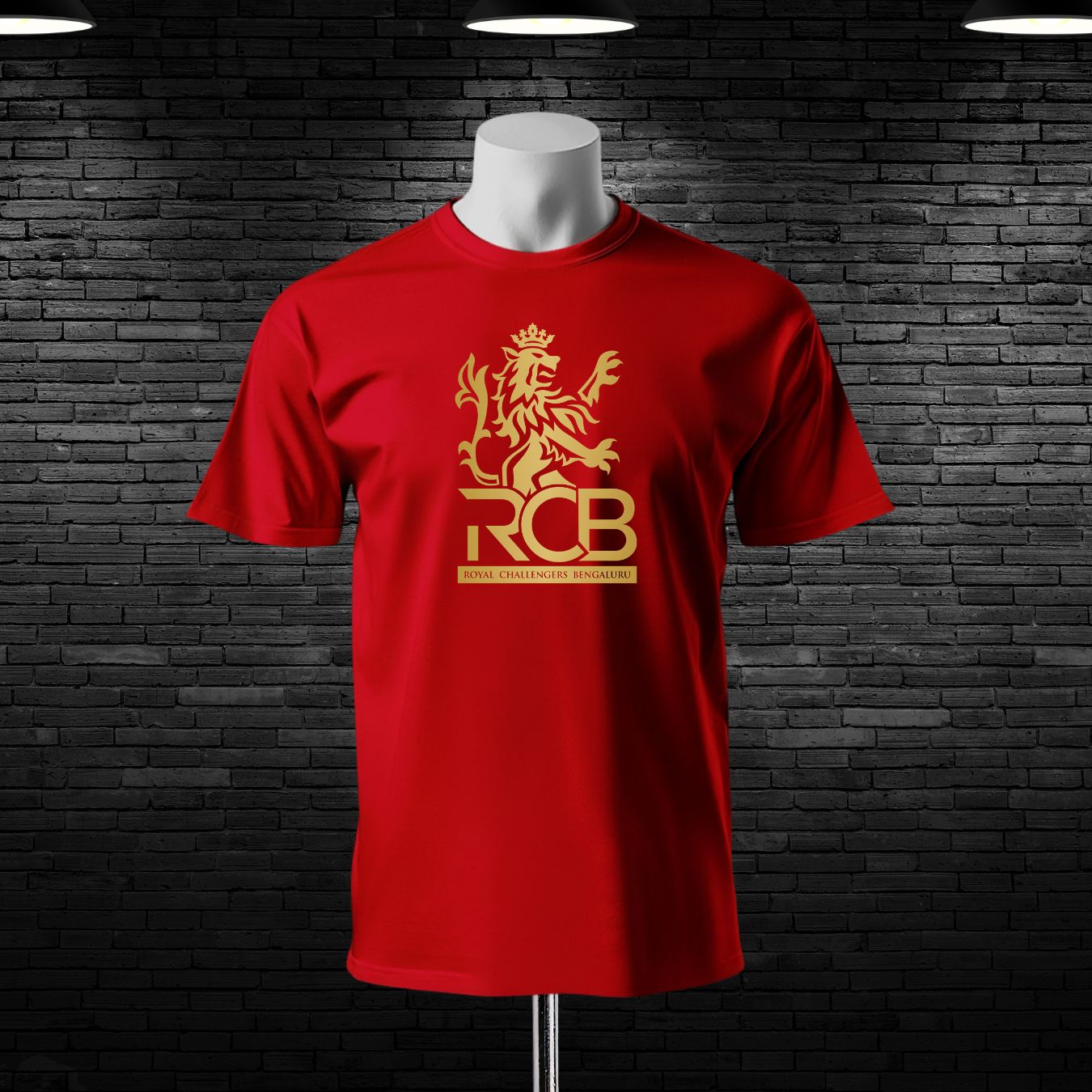 Premium RCB Printed Cotton T-shirt (Red) - Image 3