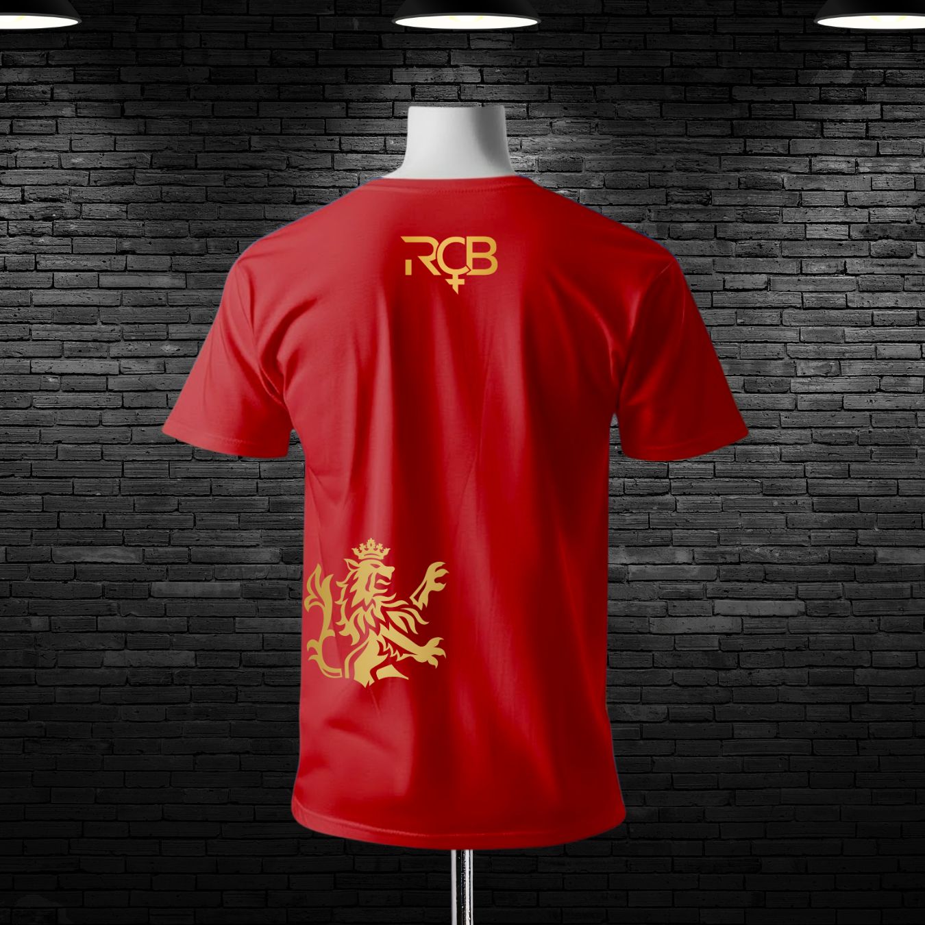 Premium RCB Printed Cotton T-shirt (Red) - Image 4