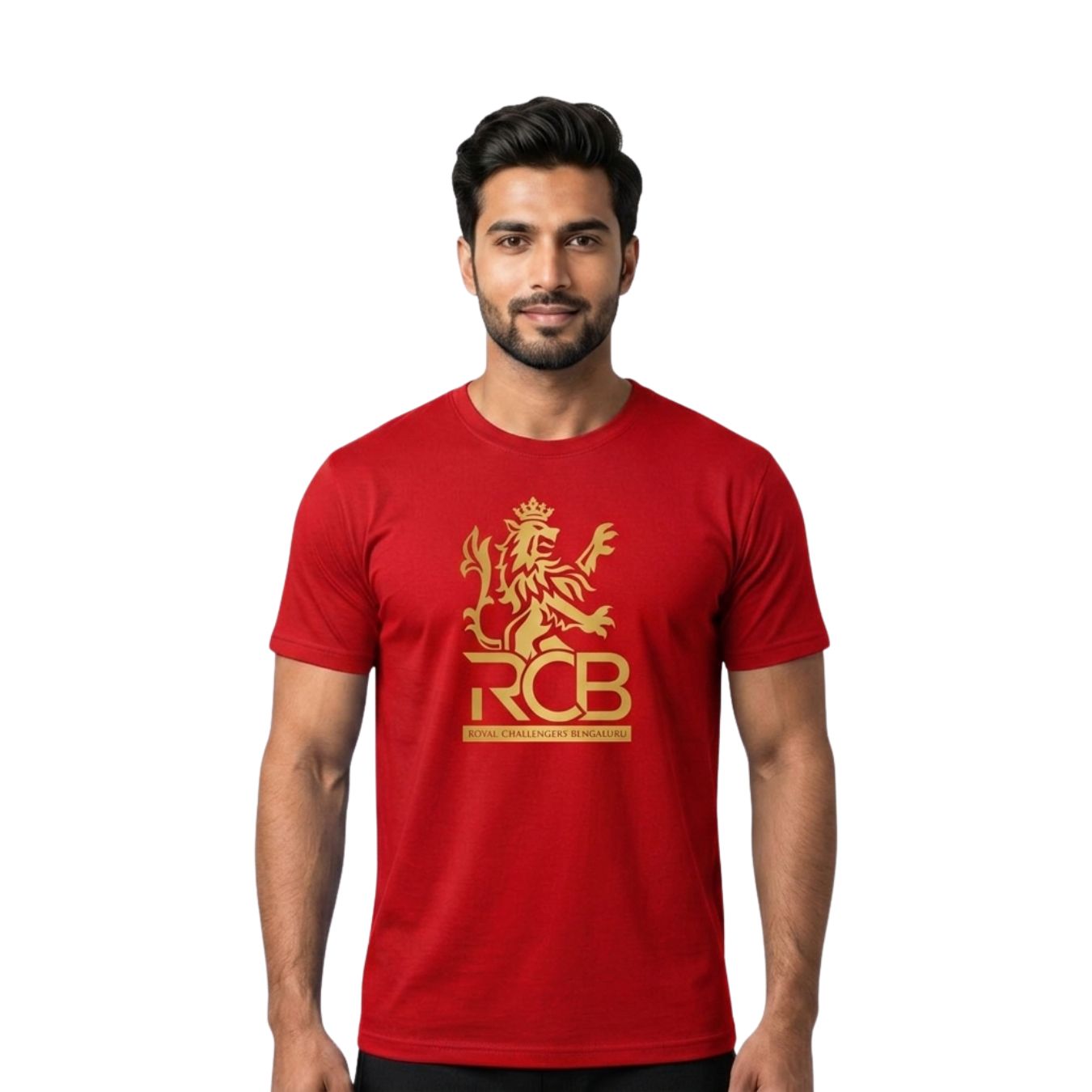 Premium RCB Printed Cotton T-shirt (Red)
