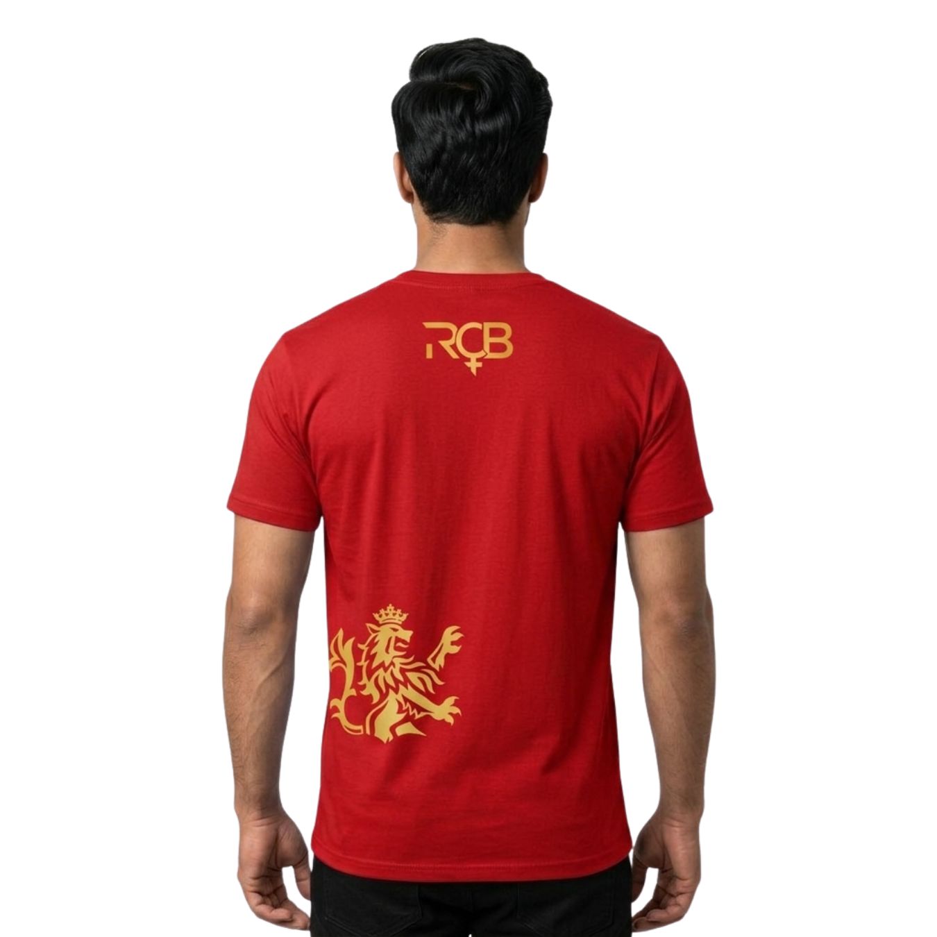 Premium RCB Printed Cotton T-shirt (Red) - Image 2