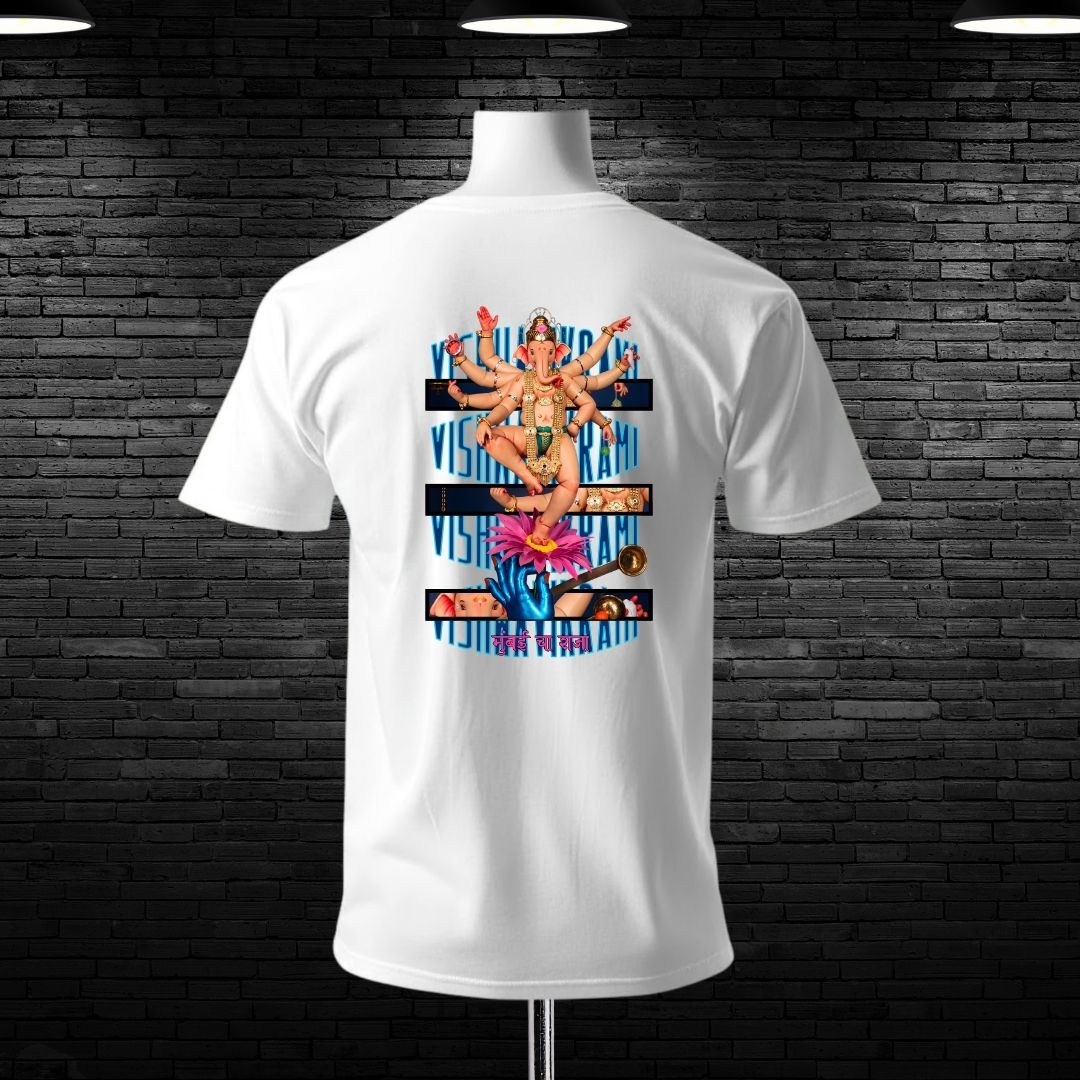 Premium Mumbai Cha Raja 2026 Special Custom Cotton T-shirt - Image 4