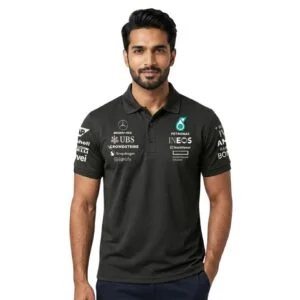 Mercedes AMG Petronas Printed Premium Cotton Polo T-shirt