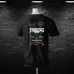 911 Porsche Back Print Cotton T-shirt