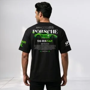 Porsche 911 RAWR Edition Printed Cotton Oversized T-shirt