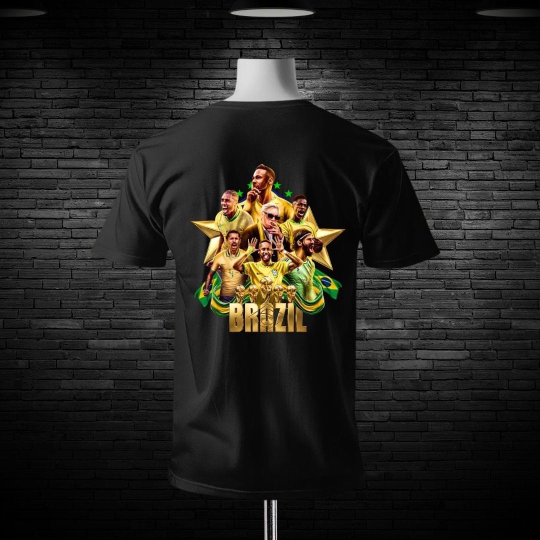 Team Brazil Custom Printed Cotton T-shirt