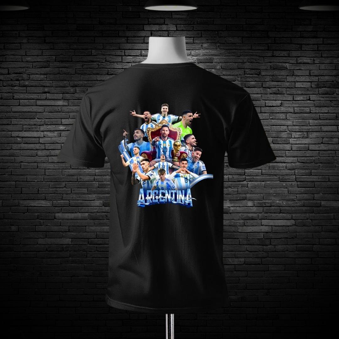 Team Argentina Custom Printed Cotton T-shirt